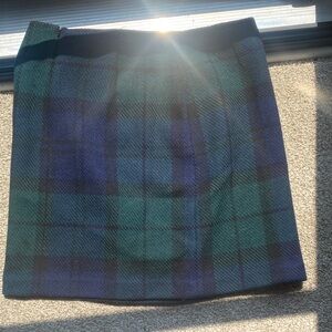 Eddie Bauer Tartan Mini Skirt in Green and Blue